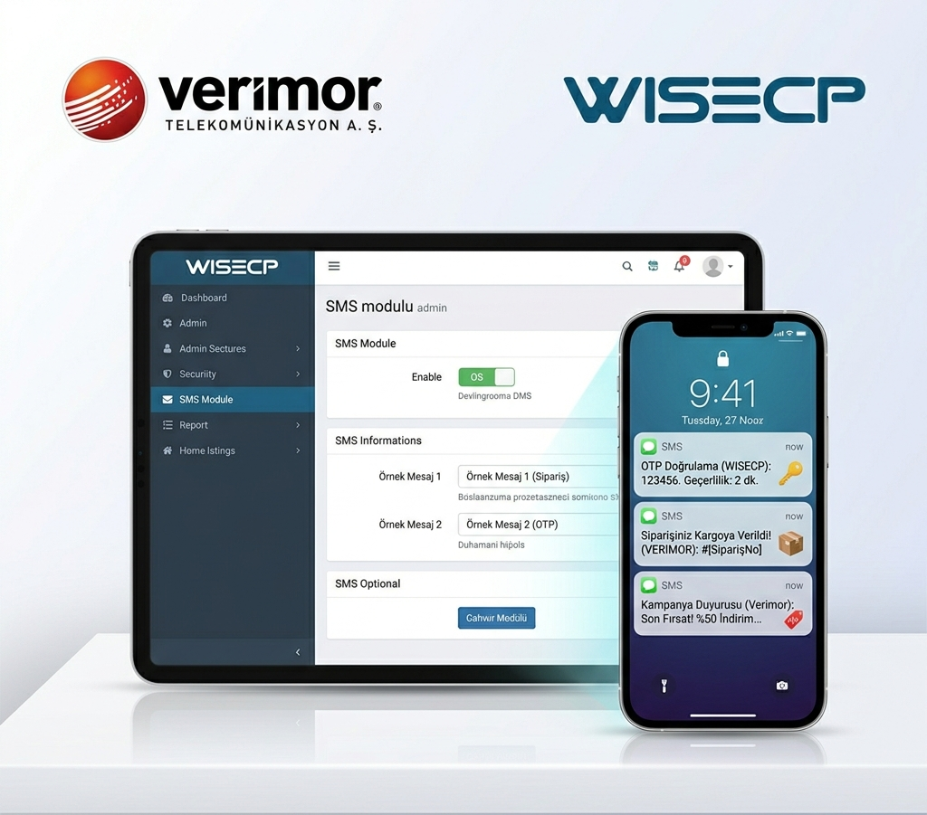 Verimor WiseCP SMS Modülü